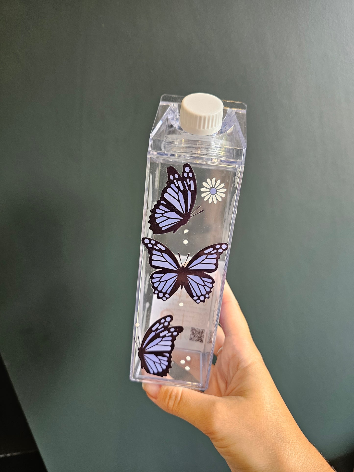 Purple Butterfly milk carton