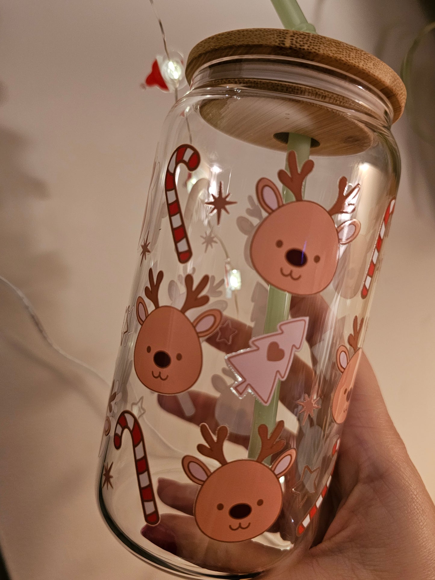 Reindeers and candy canes